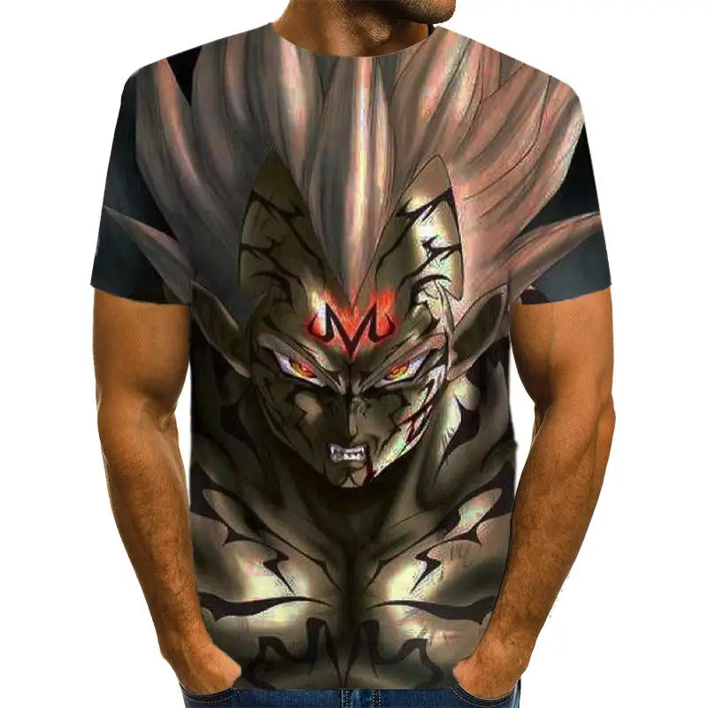 Супер Saiyan 3D футболка аниме Dragon Ball Z Goku летние модные футболки для мужчин/мальчиков