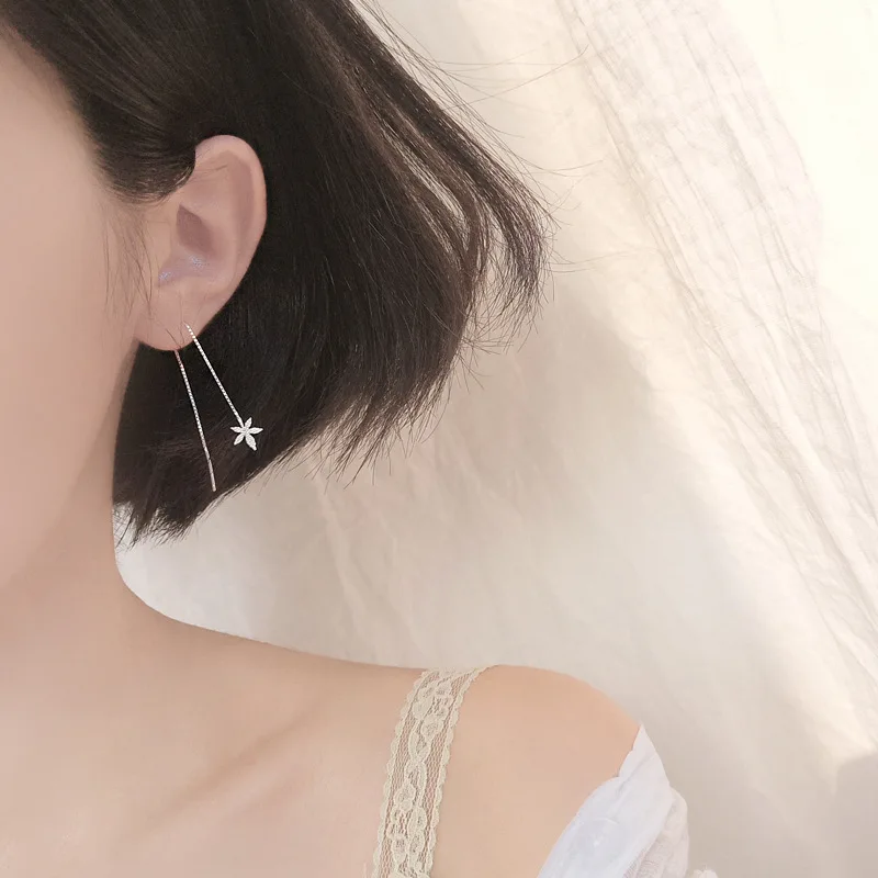 

Fashion 925 Sterling Silver Maple Leaf Earrings for Women sterling-silver-jewelry Brincos Pendientes Wedding Jewelry