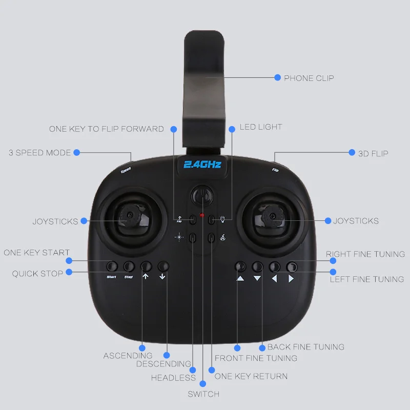 Универсальный Дрон A6W wifi FFV селфи складной Квадрокоптер с широкоугольной HD