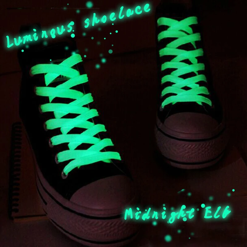 4 pcs=2Pairs Colorful Super Luminous Shoe Straps, Glow in The Dark Fluorescent Shoelace