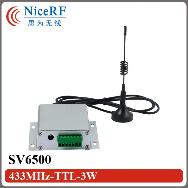 

2pcs SV6500 8km Distance 5W power RS232 Interface 433MHz RF TX/RX Module+2pcs Sucker Antenna