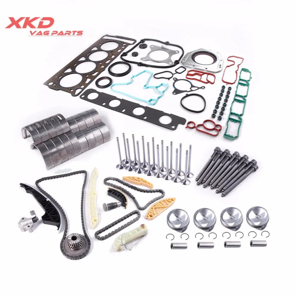

Pin 21mm Engine Piston Timing Chain Gear Gasket Oil Seal Kit For A-udi A3 A4 TT V-W Passat cc Golf 1.8T