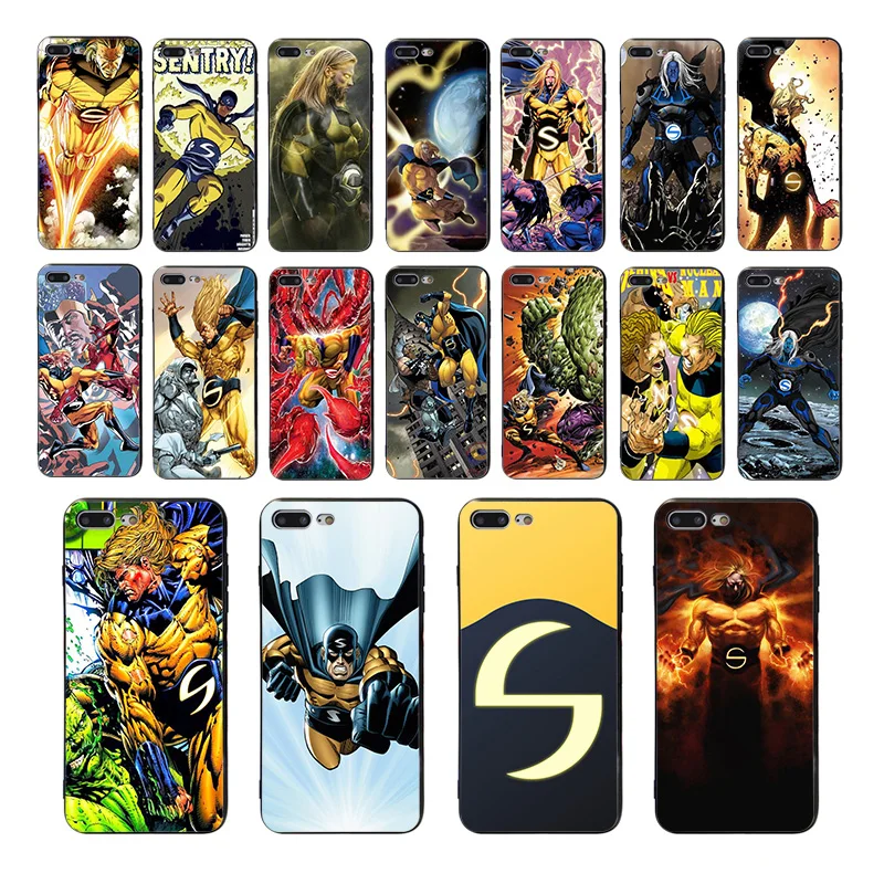 

Sentry Marvel Soft case for iphone x xr 7 8 6s 6 plus xs max 10 5 se 5s cover Coque fitted silicone Comics cartoon shell housing