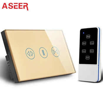 

ASEER,AU/US Standard Window Curtain Controller,Wireless RF433 Control Clectric Curtain Switch,OPEN,STOP,CLOSE,600W,AC110-240V