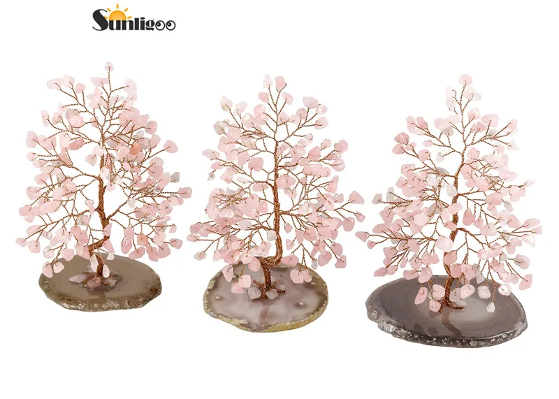 Online Sunligoo Neue 7 Chakra Kristall Fiel Steine Baum des Lebens mit Natürlichen Achat Basis Geld Baum Feng Shui Ornament Dekor 5,12 6,29\