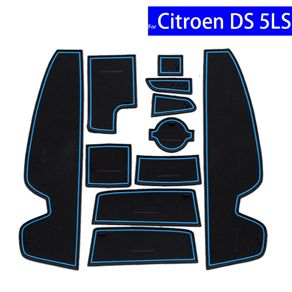 

Non-slip Car Door Gate Slot Mats Carpets Position Cup Holder Pads For Citroen DS 5LS Door Groove Mat Free Shipping