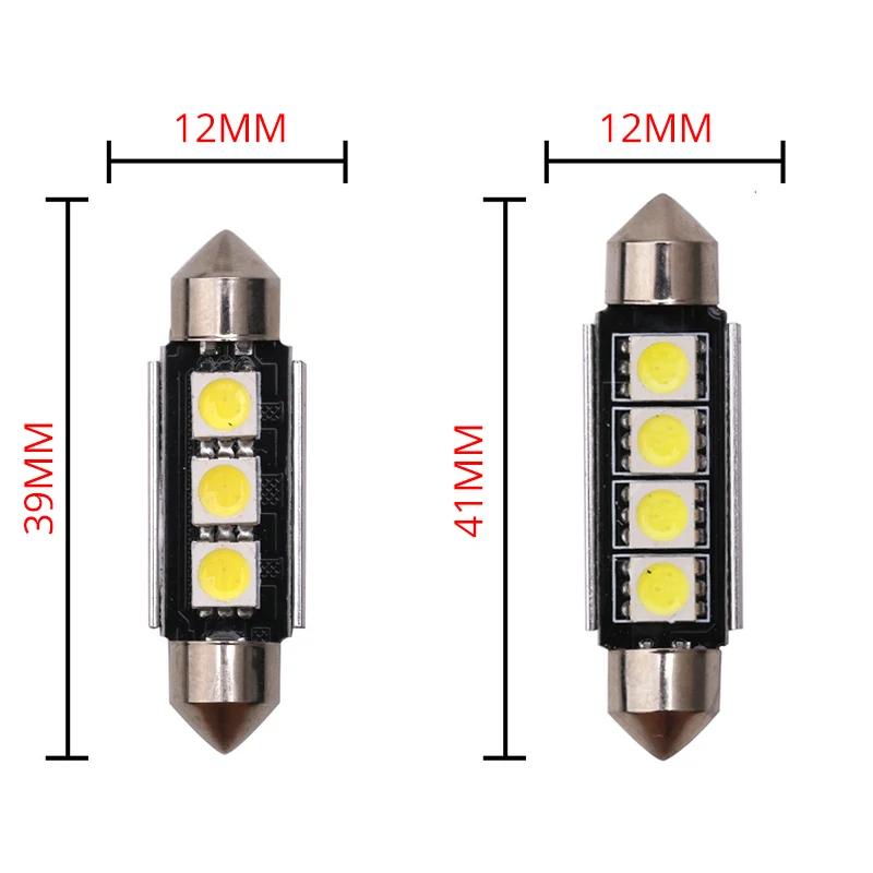 1х автомобильный фестон 31 мм 36 мм 39 мм 41 мм 5050 светодиодный фестон smd светильник CANBUS без ошибок c5w автомобиль Авто Чтение купольный светильник белый DC12V