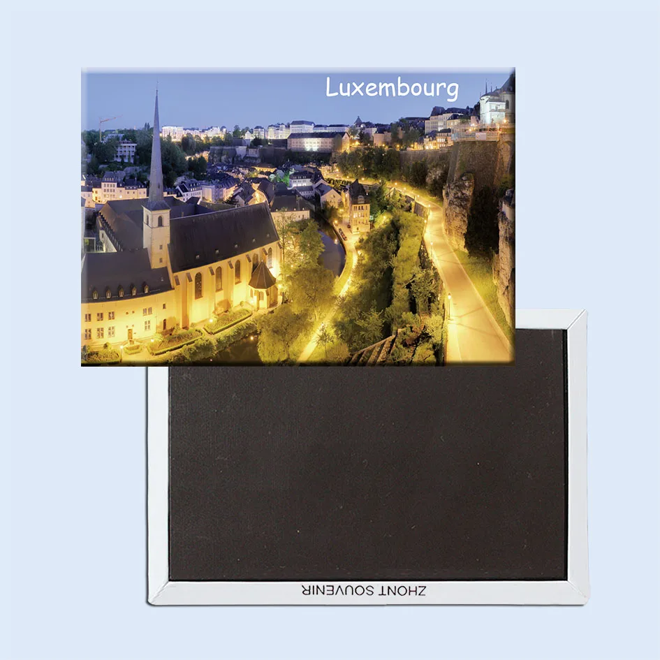 78*54mm Souvenir Fridge Magnets 21387,Luxembourg City_Night Tourist Magnets