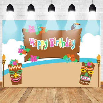 

Mehofoto Mexico Theme Backdrop Happy Birthday Photo Background Sea Beach Cloud Sky Summer Holiday Party Banner Backdrops