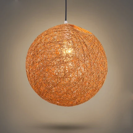 Современный красочный подвесной светильник из искусственного ротанга Ma на