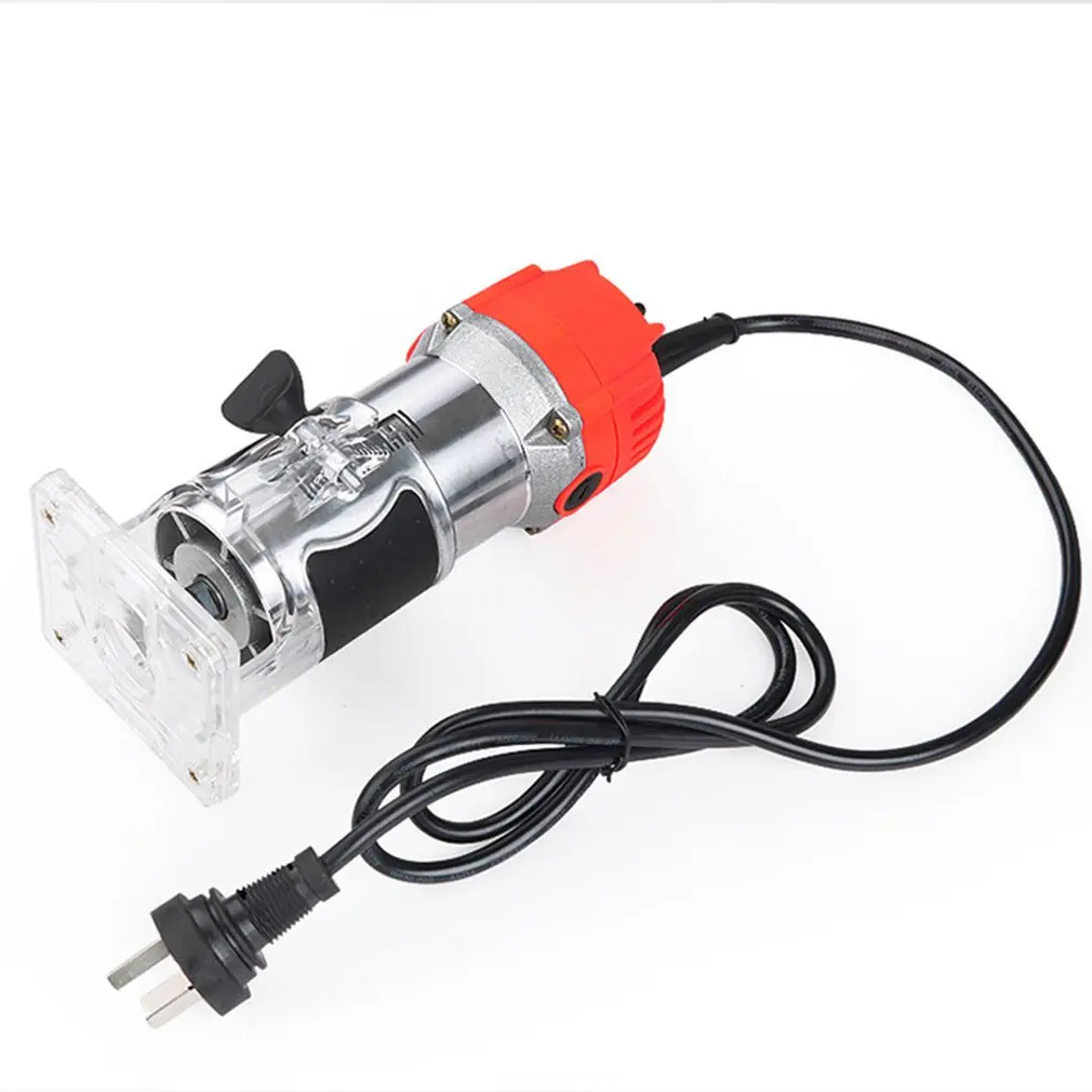 

220V 1/4 850W Trim Router Edge Wood Clean Cuts Power Woodworking Tool 33000RPM trim router Lathe Live Center Taper Tool