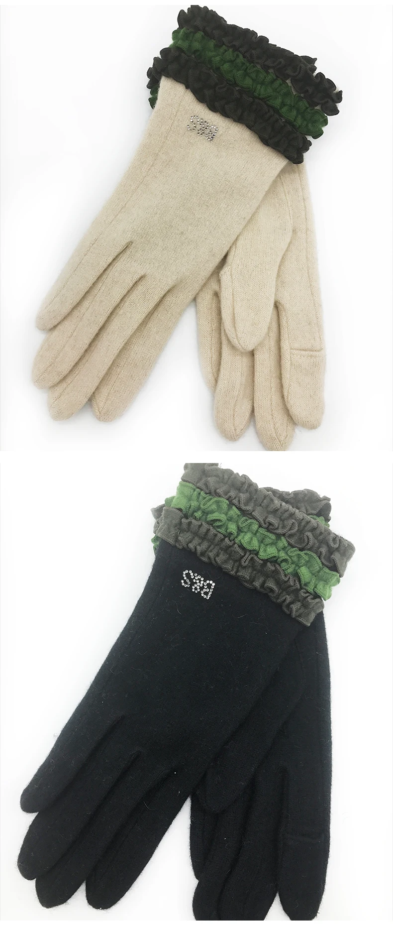 Женские перчатки новые зимние перчатки мягкие толстые теплые шерстяные варежки пара варежки простые вязаные перчатки Handschoenen