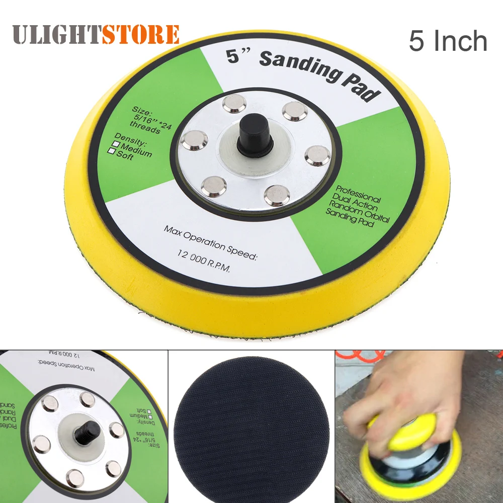 Professional 5'' 12000RPM Dual Action Random Orbital Sanding Pad for