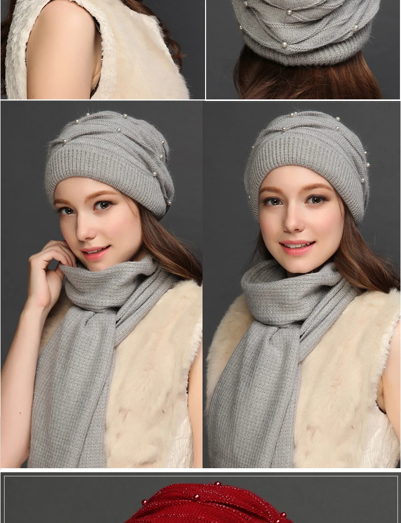 Женская зимняя теплая шапка, шарф, Дамская вязаная шерстяная шапка ручной работы, Студенческая теплая осенняя и зимняя вязаная шапка, шапка для девочек, B-7633