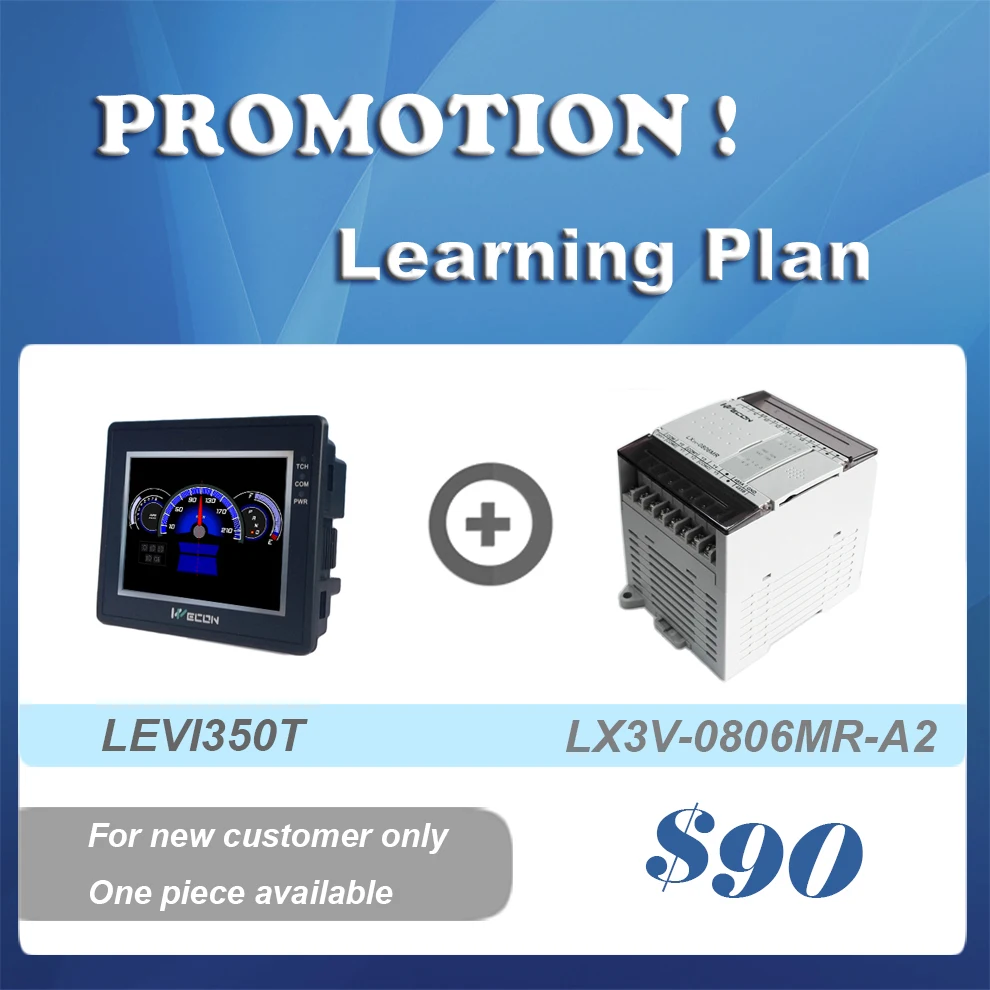 цена Wecon 3.5 inch hmi with 14 i/o plc learning package