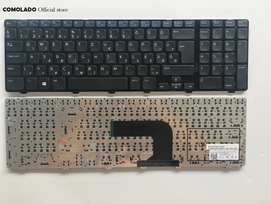 HU Hungary keyboard For Dell Inspiron 17R 3721 5721 3737 5737 N3721 N5721 M731R 5735 black with frame Keyboard Layout | Компьютеры и