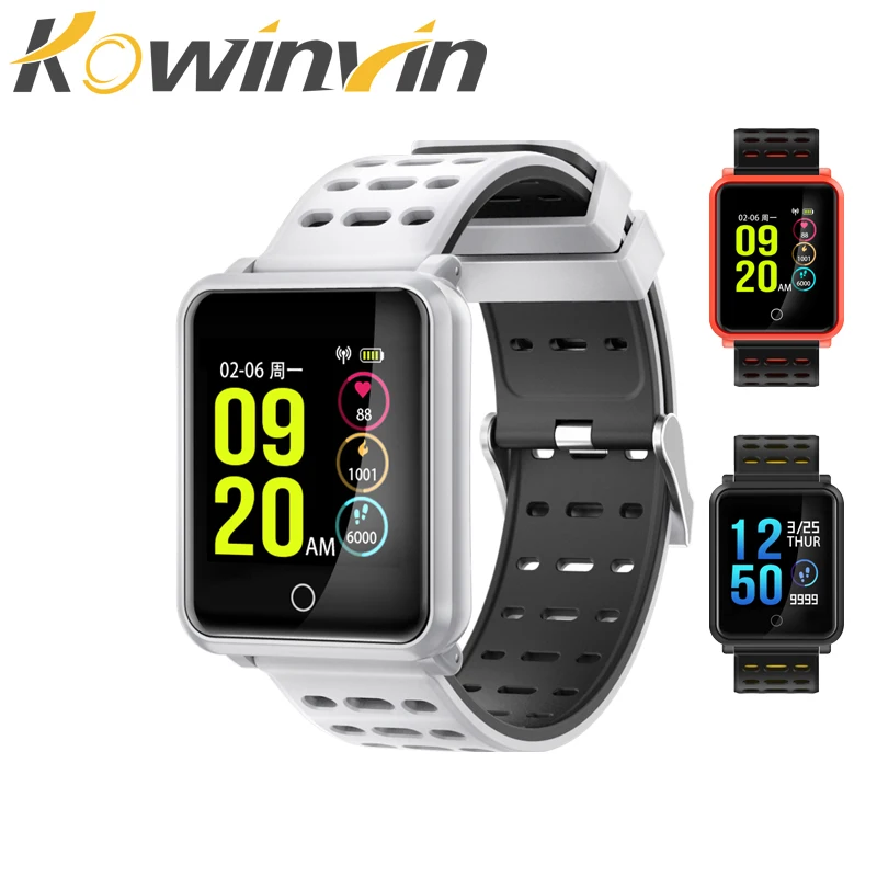

Smart Watch Color Screen IP68 Waterproof Heart Rate Blood Pressure Monitor Replaceable Bracelet For Android IOS