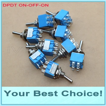 

1000pcs/Lot DPDT 6Pins 3Position ON-OFF-ON Miniature Rocker Toggle Switch,3A/250VAC,6A/125VAC