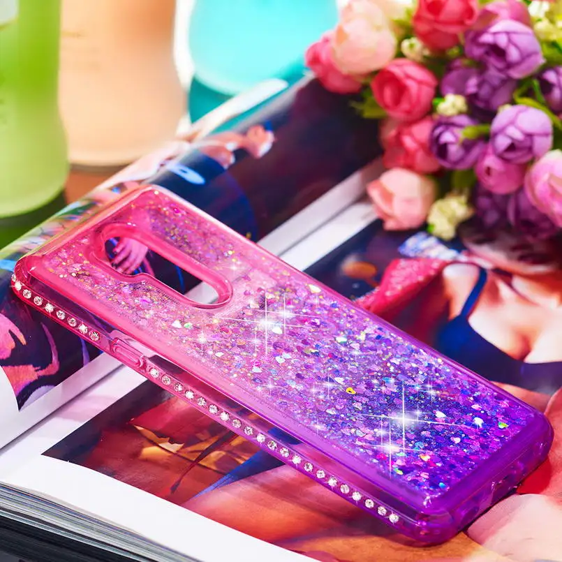 Quicksand Jewelled Phone Case for LG G7 ThinQ Dynamic Liquid Glitter Love Heart Capa for LG G7 ThinQ Case TPU+PC for LG G7 Cover 1