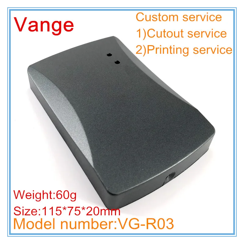 

2pcs/lot printing service available IP54 ABS plastic enclosure case diy 115*75*20mm for rfid electronic project box