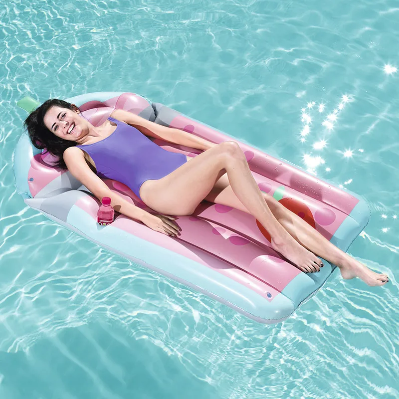 

Inflatable floating chair floating bed recreational PVC folding bed Summer Beach Pool Toy raft inflatable mattress