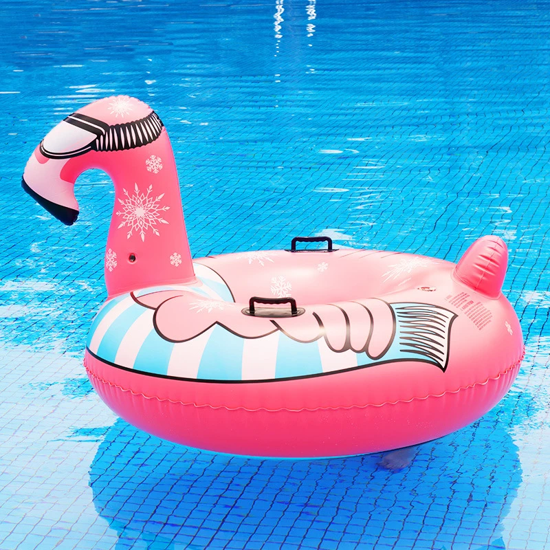 Гигантский Фламинго Единорог зимняя снежная трубка для детей Взрослые Лето Вечеринка езда-на бассейн поплавок кольцо надувная игрушка мм 0,6 мм ПВХ