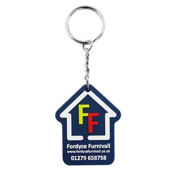 

letter logo custom pvc keychain any shape color customized logo key ring CS-KR-special-01