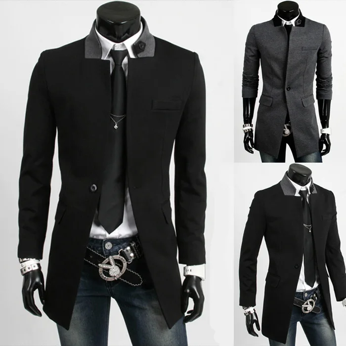 Hot Selling Men Formal Suit Jacket Black Long Blazer Tuxedo Bestman