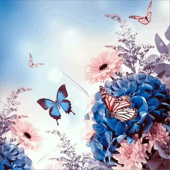 

Diy 5d diamond dimond painting butterfly full square/round drill animals embroidery rhinestone kit