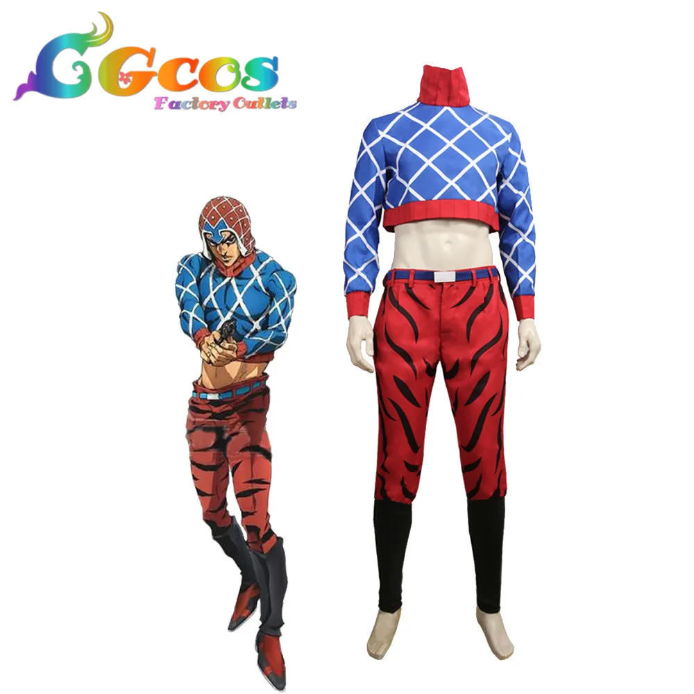 

CGCOS Cosplay Costume JoJo's Bizarre Adventure: Vento Aureo Golden Wind Guido Mista Anime Uniform Halloween Anime Game