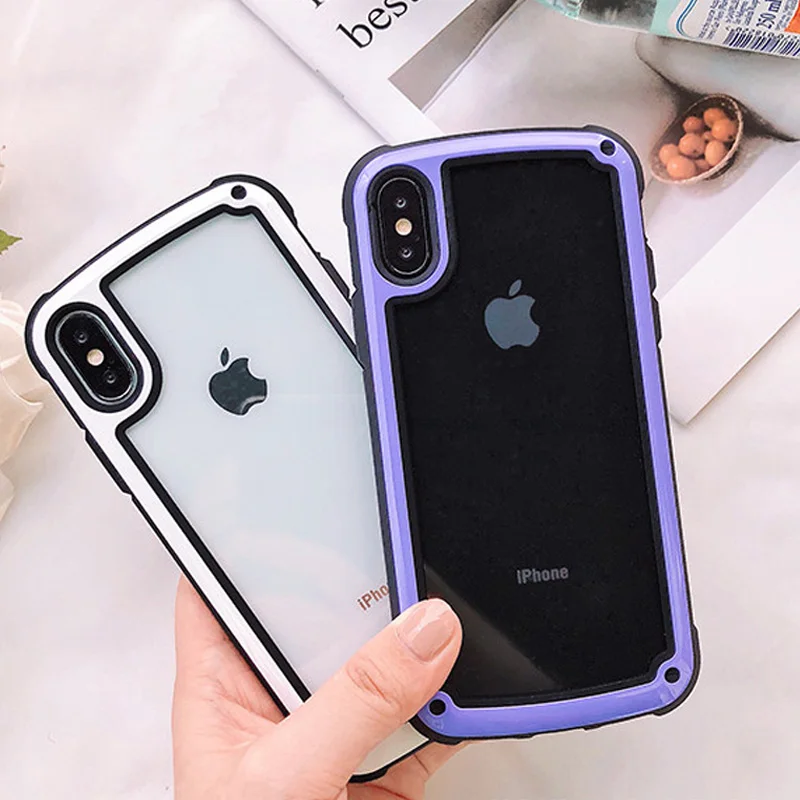 

Luxury Candy Color Shockproof Phone Case For iPhone 6 6S 7 8 Plus Phone Case For iPhone X Xs XR XS Max cover