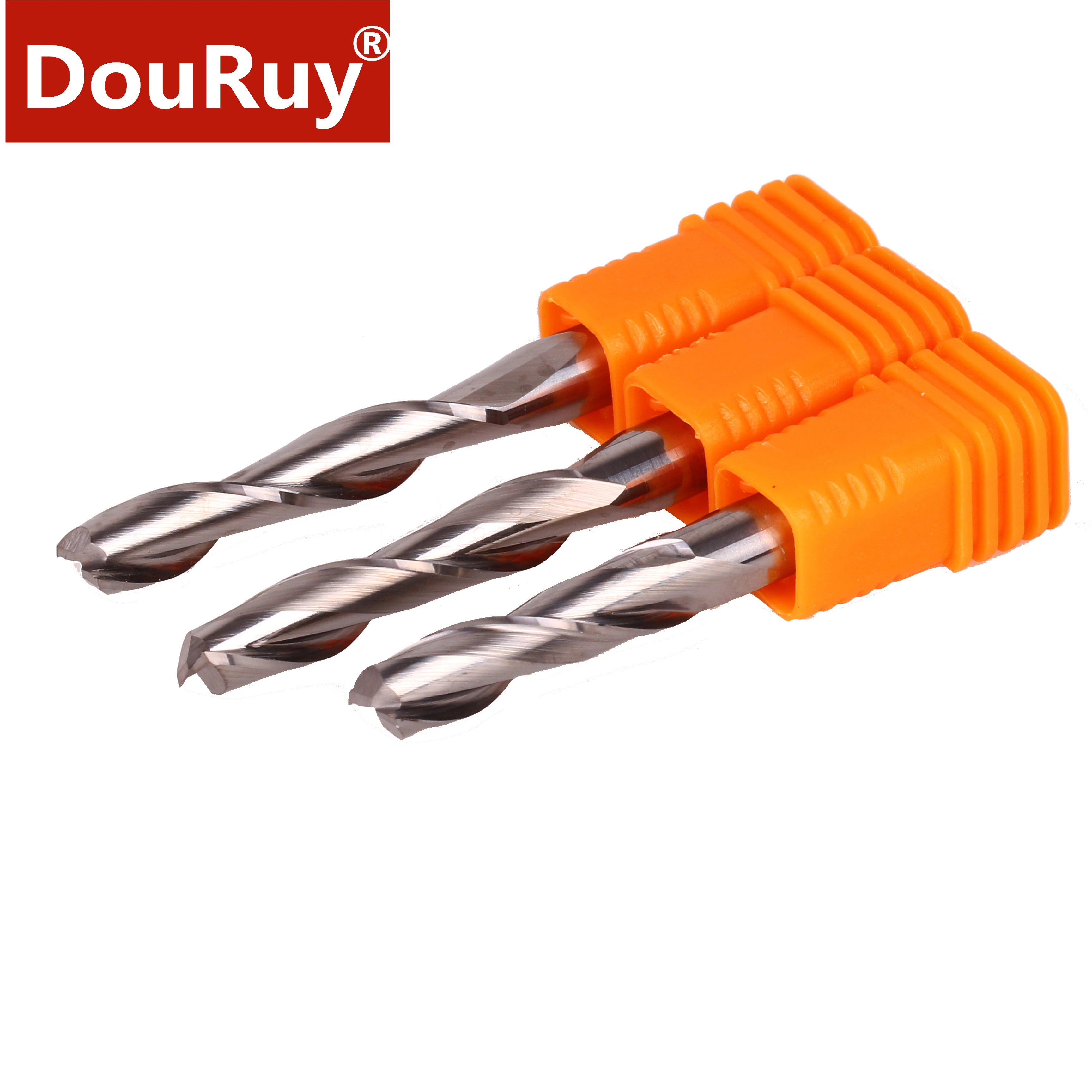 Buy 5pcs 6mm two flutes spiral router bits carbide end