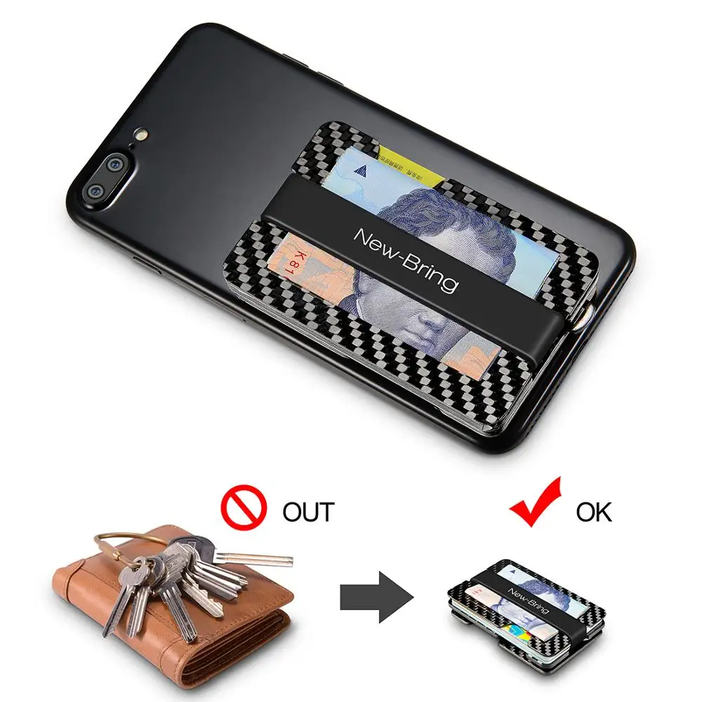 NewBring Multi-Functional Metal Money Clip Men with Credit Card Wallet and Key Holder money clips wallet