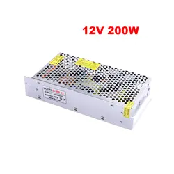 Источник постоянного тока с режимом переключения 12 V 200 W led Подача питания светодиоидному драйверу 200 W DC12V, Алюминий AC110V 220 V в 12 v освещение