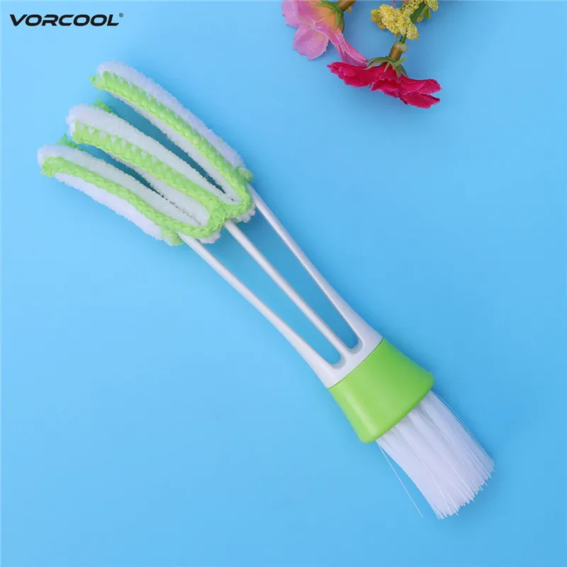 VORCOOL мини-тряпка с двойным концом Из Микрофибры Vent Duster щетка для автомобильного воздухозаборника очиститель с портативным прецизионным инструментом для пыли