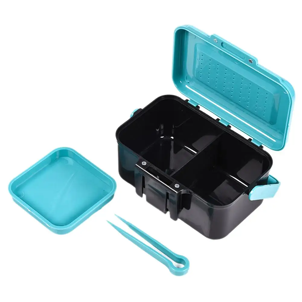 

Waterproof Muti Compartments Eco-Friendly Plastic Fishing Tackle Box Portable Baits Earthworm Worm Lure Storage Case Tackle Box