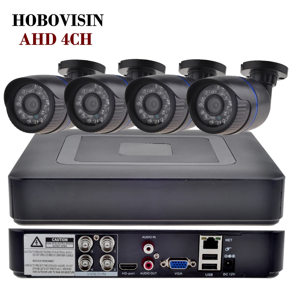 HOBOVISIN 1080N HDMI DVR 720P/960P/1080P HD Outdoor Security Camera System 4CH CCTV Video Surveillance DVR Kit AHD Camera Set