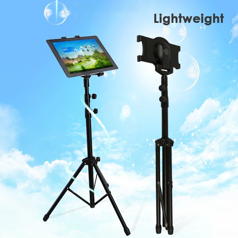 Tripod Stand Foldable Aluminum Alloy Portable Adjustable Tablet Holder