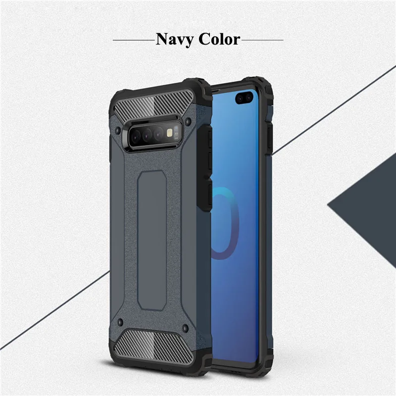 Coque чехол для samsung Galaxy J2 Core J4 Prime J6 S9 S10 плюс A6 A7 A8 A9 A6s A9s J3 J5 J7 Pro для телефона повышенной прочности с протекторным рисунком и задняя крышка - Цвет: Navy Color