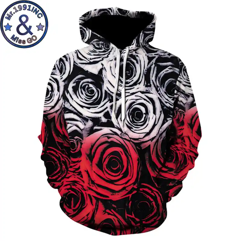 Floral hoodie men Clearance