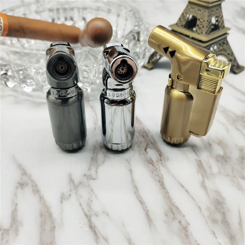 

Metal Electronic Lighter Butane Mini Turbo Lighter gas Lighter Cigar Cigarettes Lighters Smoking Accessories