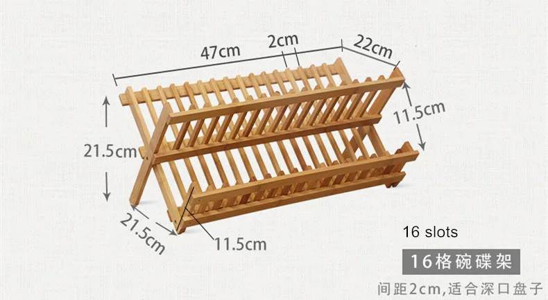 2 уровня бамбуковый складной стеллаж для посуды сушилка для посуды держатель посуды слив складной компактный деревянный держатель для обеденных тарелок