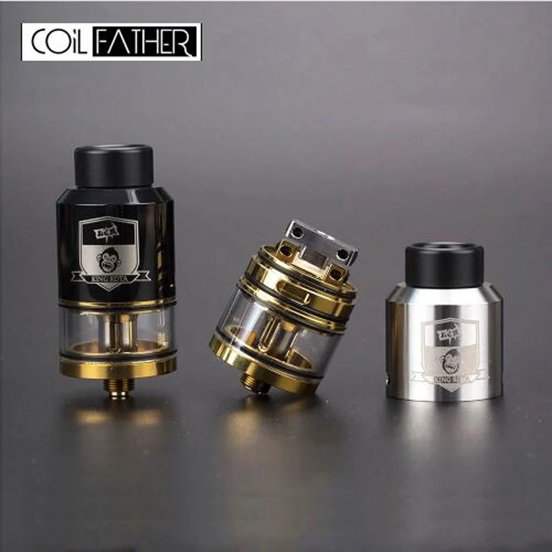 

Coil Father King Style RTA RDA RDTA 3.5ml Capacity 25mm Diameter Tank For Vape Box Mod Electronic Cigarette RDTA Atomizer