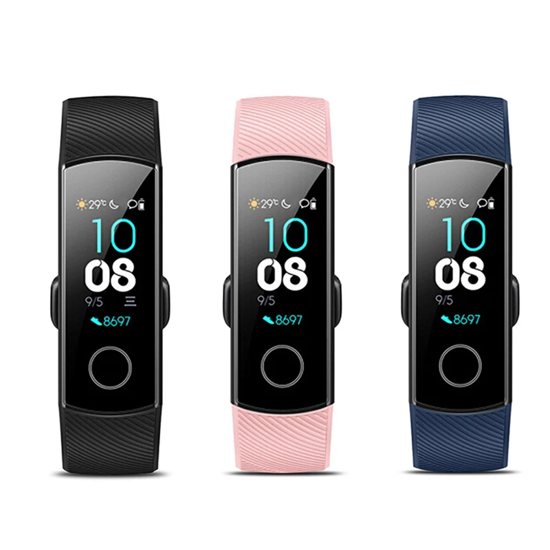 Смарт-браслет huawe Honor Band 4, цветной сенсорный экран Amoled 0,95 дюйма, для плавания, для обнаружения пульса и сна