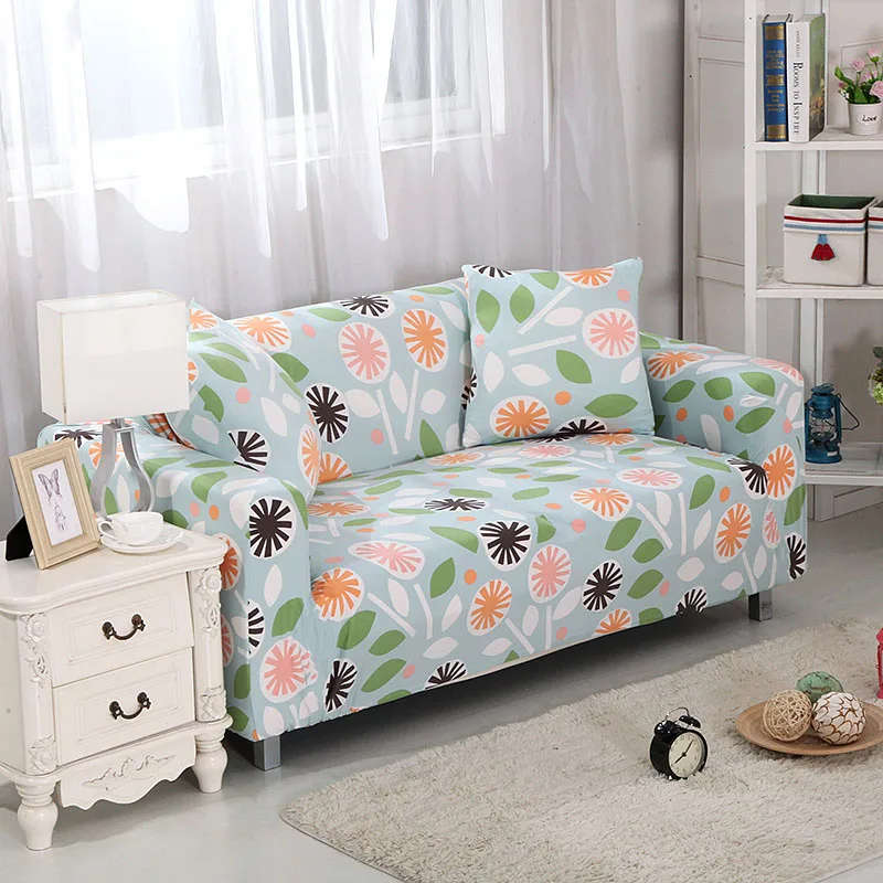 Comwarm современный стрейч спандекс полиэстерное покрытие для дивана с цветами и листьями эластичные Чехлы съемный все включено угловой диван крышка