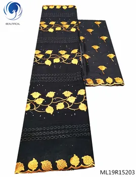 

BEAUTIFICAL black swiss lace material swiss laces latest swiss voile lace free shipping 7yards/lot for party ML19R152