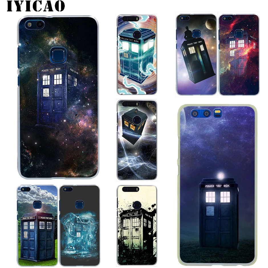 Жесткий чехол IYICAO Tardis Doctor для Huawei Honor 6A 6C 7A 7C 7X8 8X9 10 20 9X Lite Pro Play Note View