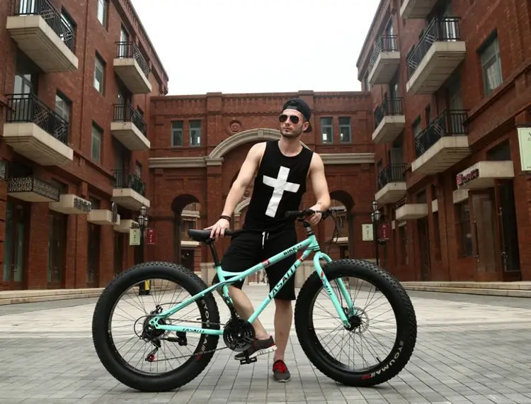 Top New X-Front brand carbon steel frame Snowmobile 4.0 fat wide Tire 7/21/24/27 Speed downhill mountain Beach Bike MTB bicycle 5