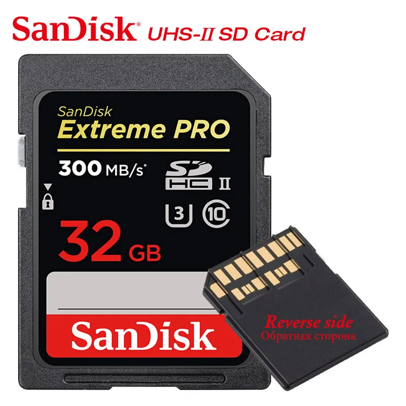 Двойной Флеш-накопитель SanDisk Ultra звуковое воспроизведение с частотой до 48 МБ/с. Extreme PRO V30 UHS-I& UHS-II до 300 МБ/с. слот для карт памяти 32 Гб SDHC карты SD Class10 для цифровых фотоаппаратов с защитой от краж