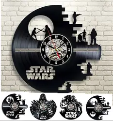 3D Висячие часы Watc Виниловая пластинка дизайн настенные часы CD виниловый диск настенные часы фильм Звездные войны тематические домашний
